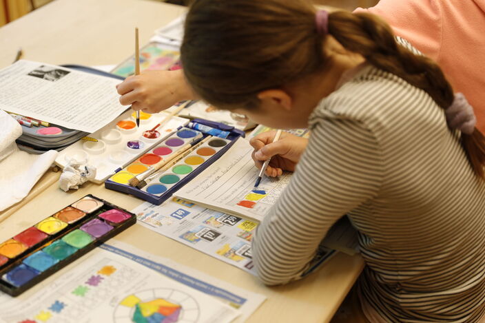 Grundschule Arbeitsblatt Johannes Itten Farbenlehre Primärfarben