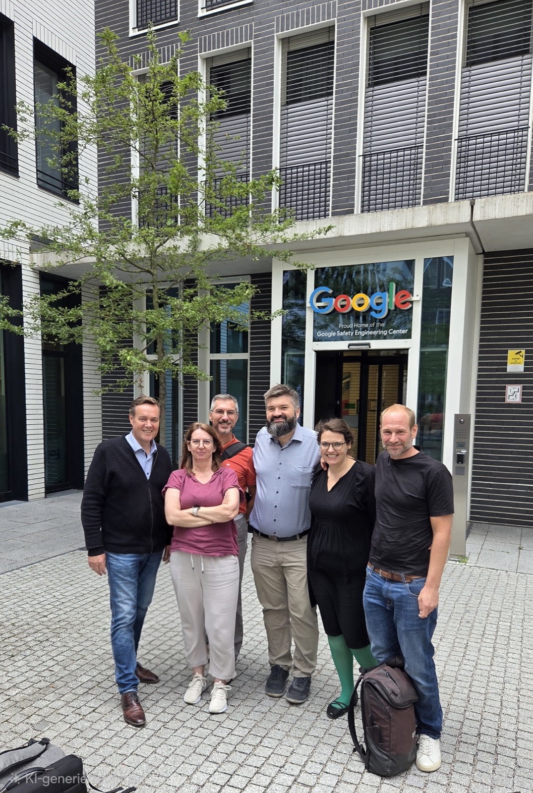 Das Montessori Regensburg-Team beim Besuch bei Google in München
